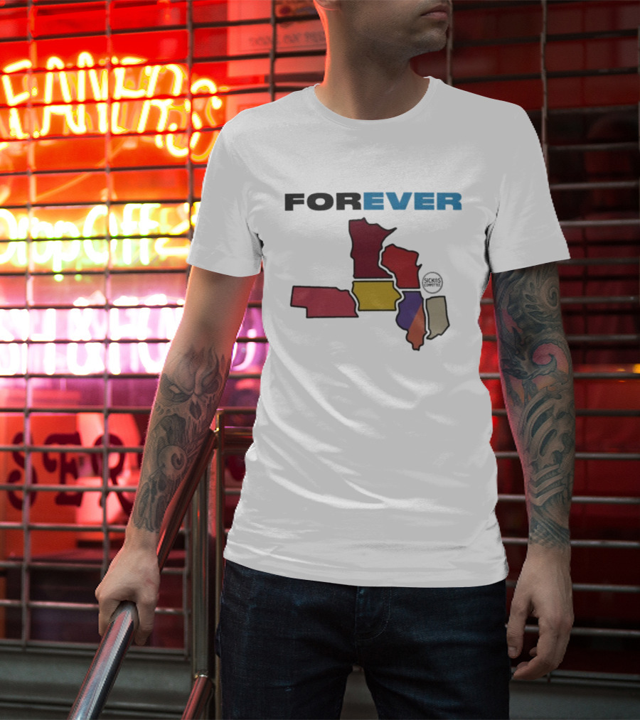 Sickos Committee Forever 9+1 Midwest Region Map T-Shirt