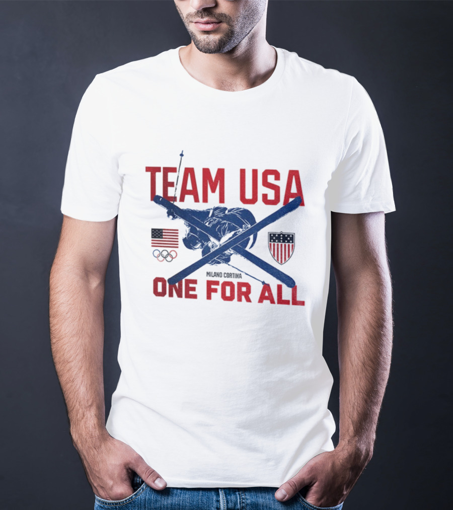 Team USA One For All 2026 Olympic Games Milano Cortina Winter Sports T-Shirt