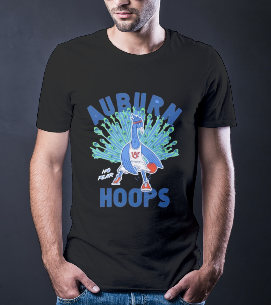 Auburn Hoops No Fear Peacock Basketball T-Shirt