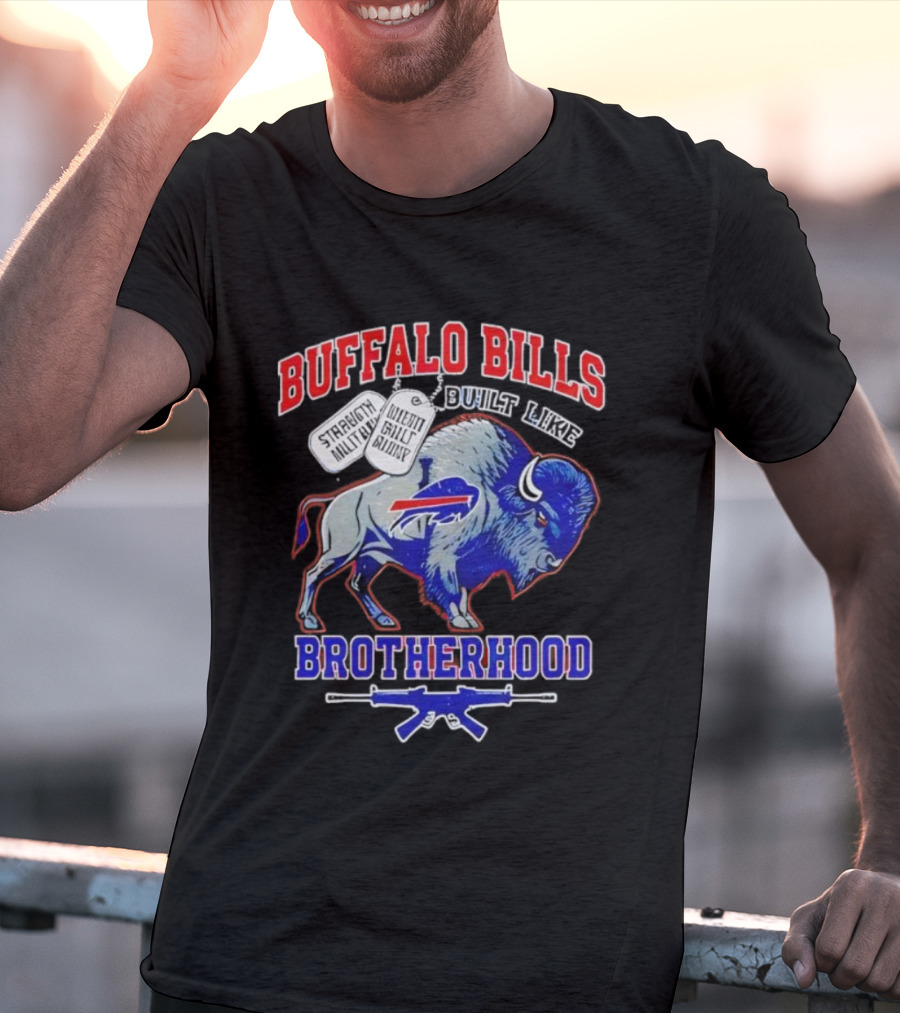 Buffalo Bills Football Strength Brotherhood Military Style T-Shirt