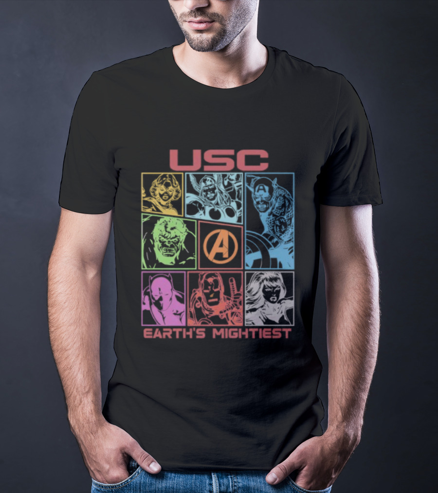 USC Trojans Marvel Avengers Earth's Mightiest Heroes T-Shirt