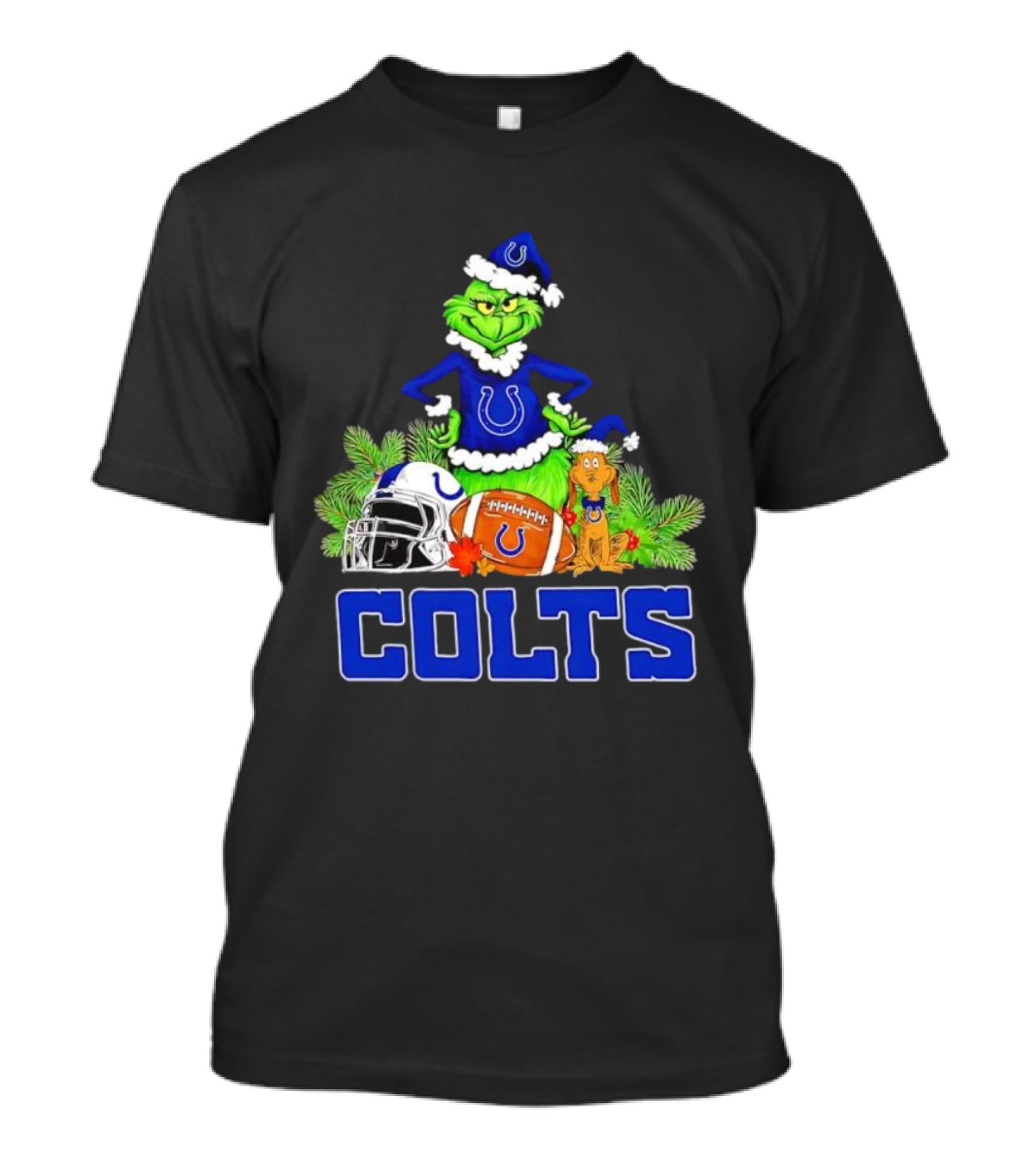Indianapolis Colts Grinch Max Christmas Football Helmet T-Shirt