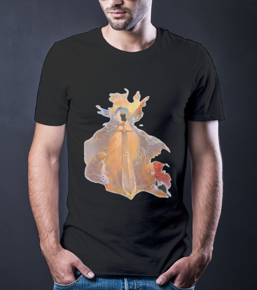 Vintage The Lord Of The Rings The Hobbits Sword Quest Vintage Illustration T-Shirt