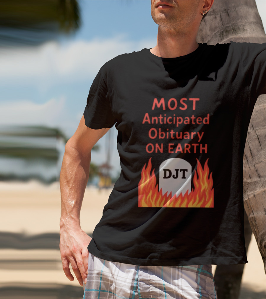 Most Anticipated Obituary DJT Tombstone Flames T-Shirt