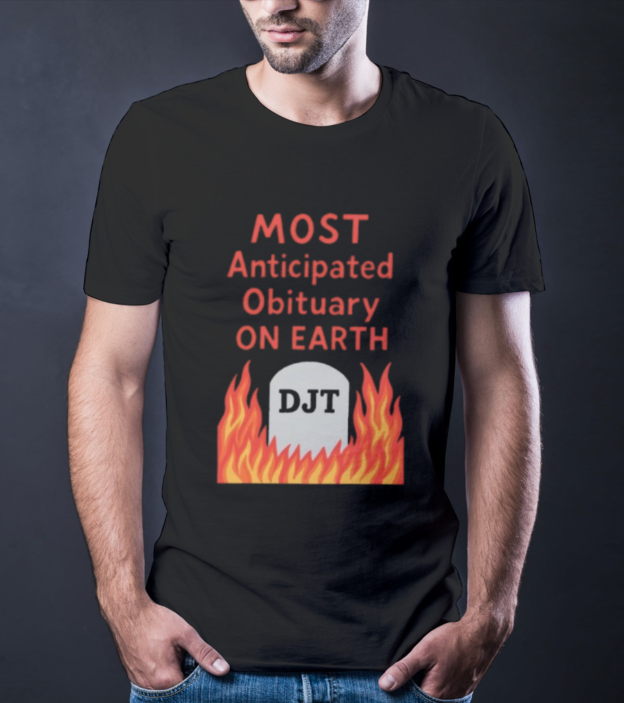 Most Anticipated Obituary DJT Tombstone Flames T-Shirt