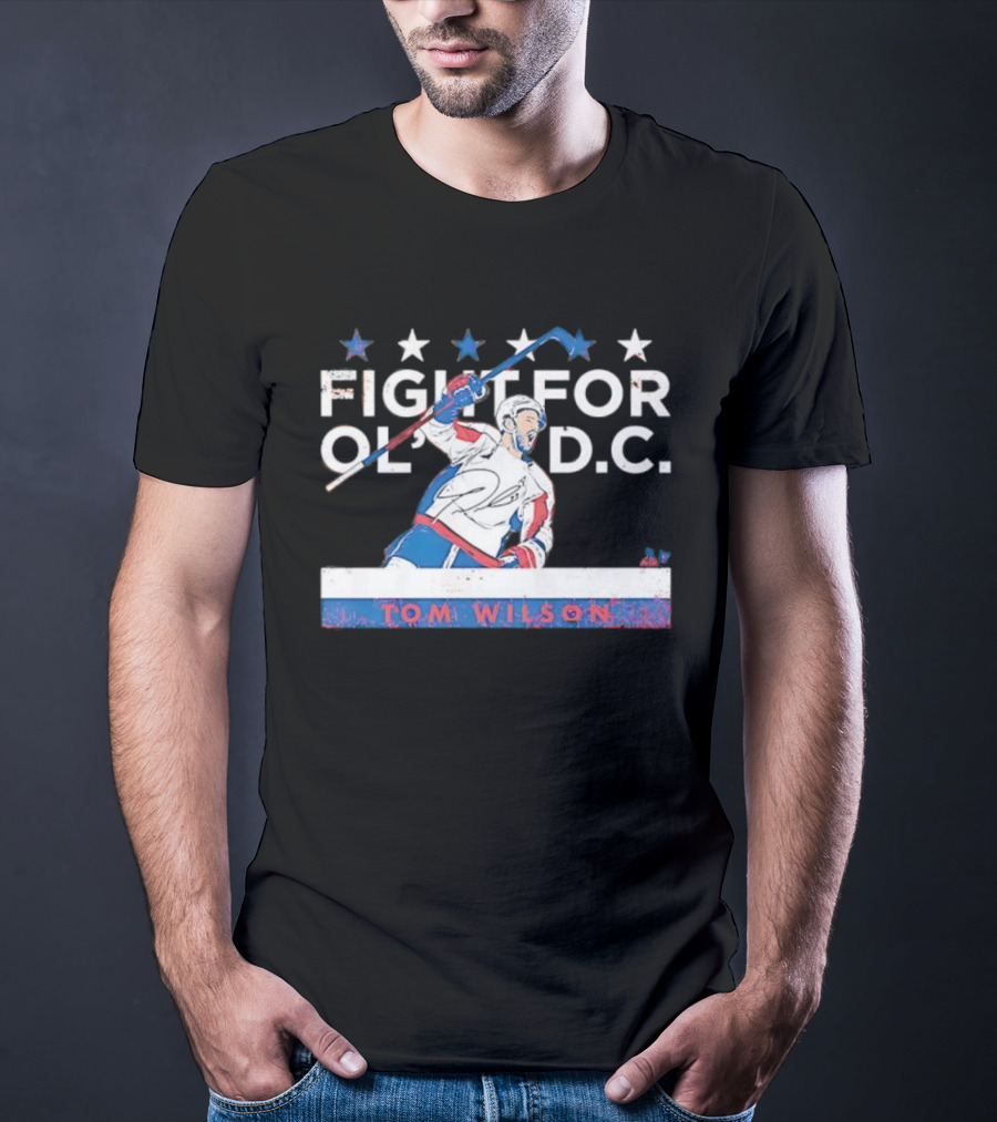 Tom Wilson Fight For Old DC Washington Capitals Hockey Stars T-Shirt