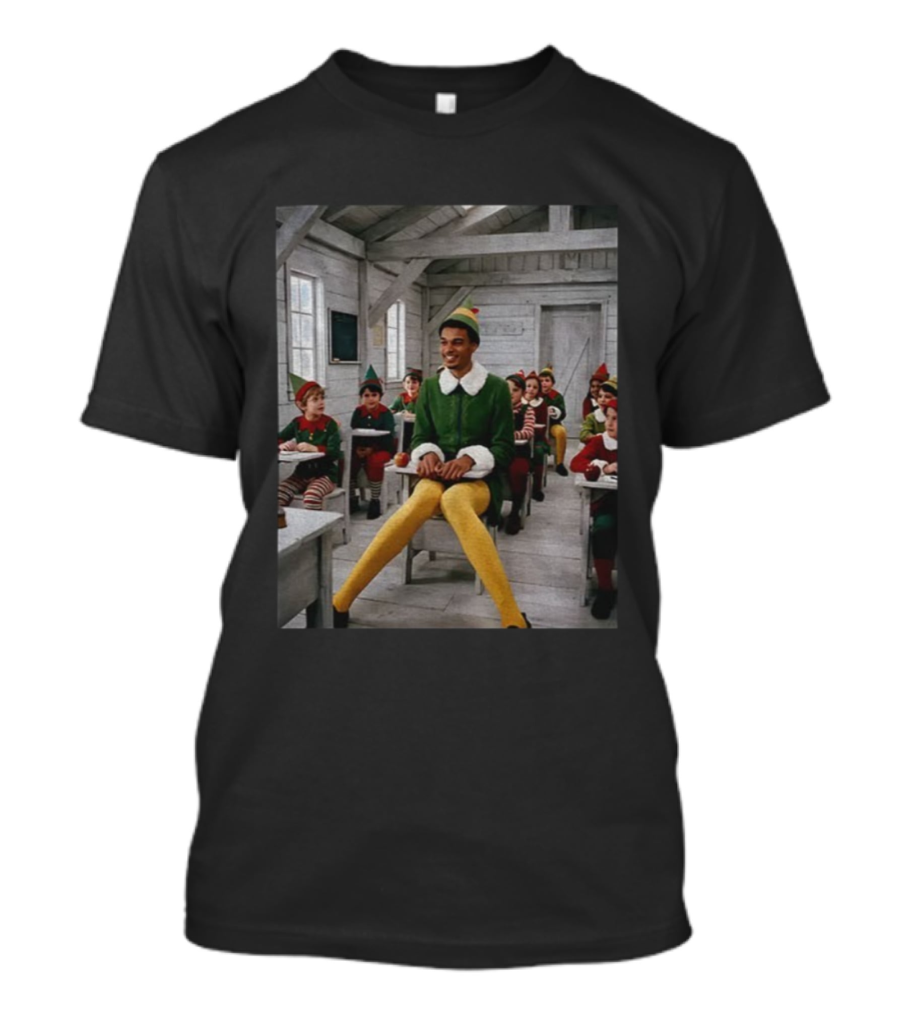 Victor Wembanyama As Elf With Spurs Christmas Theme In Classroom T-Shirt