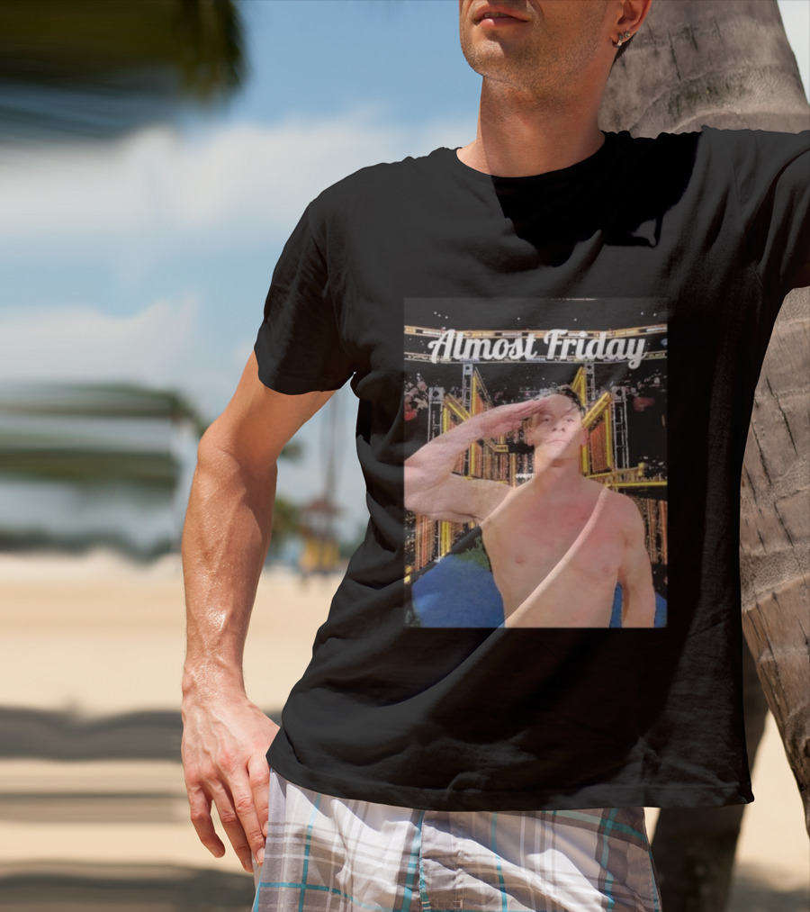 Almost Friday John Cena Saluting WWE Entrance Stage T-Shirt