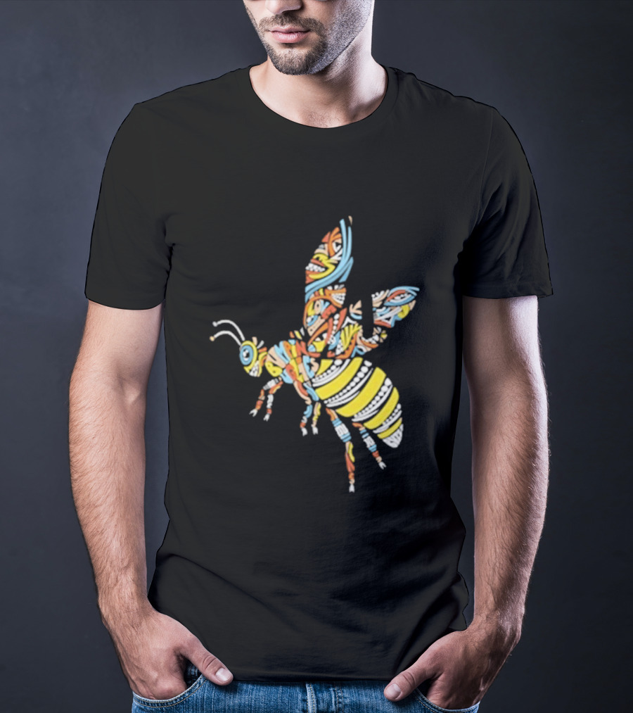 Bumpin Uglies Psychedelic Bee Vibrant Colorful Design T-Shirt