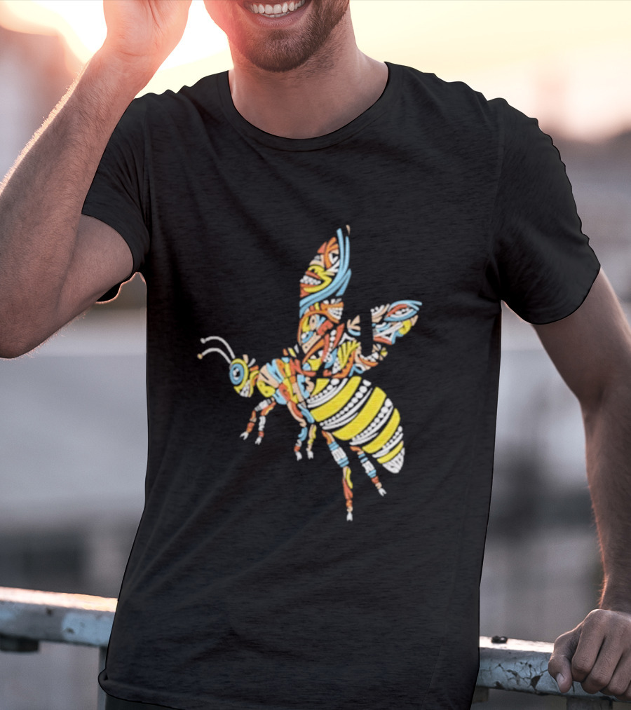 Bumpin Uglies Psychedelic Bee Vibrant Colorful Design T-Shirt