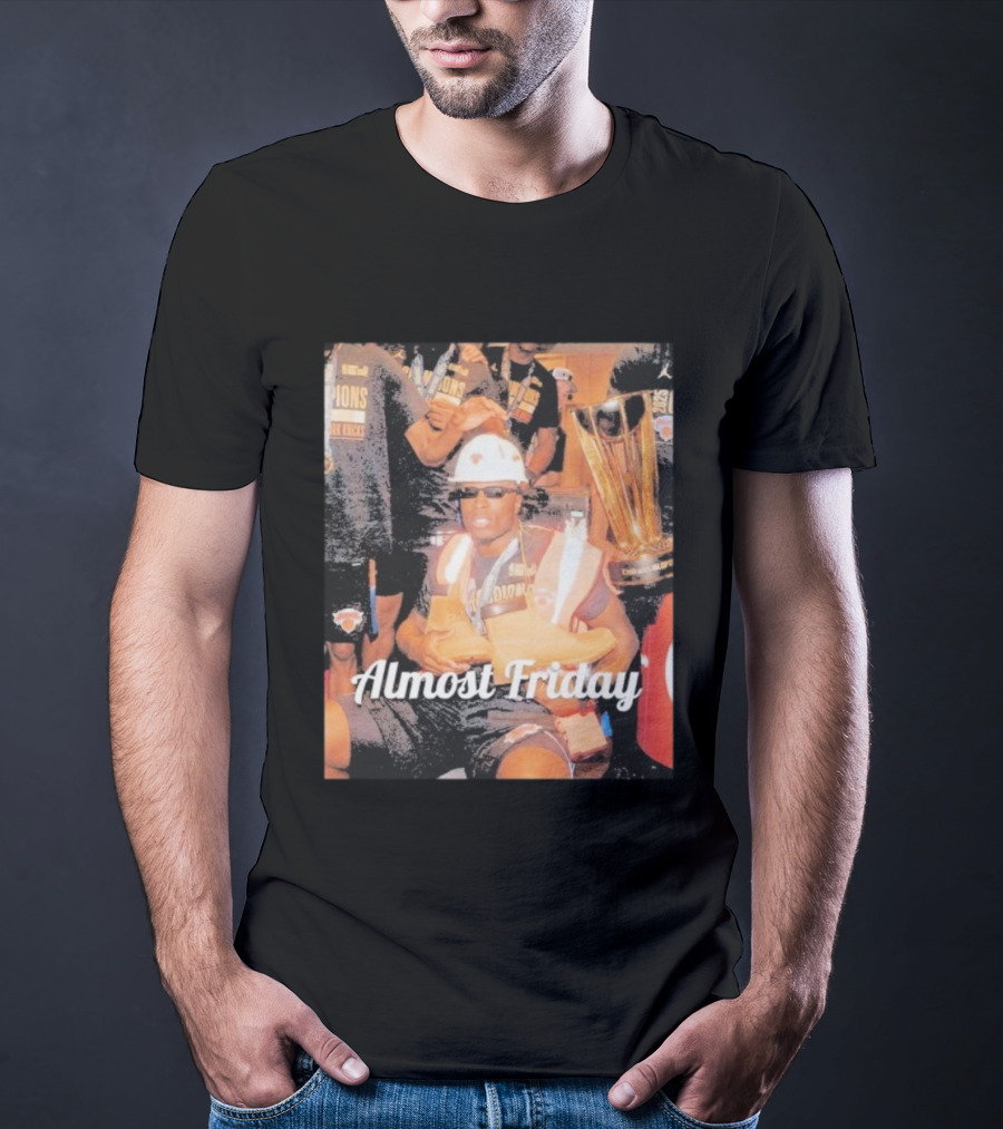 Almost Friday New York Knicks Champions Timbs Trophy T-Shirt