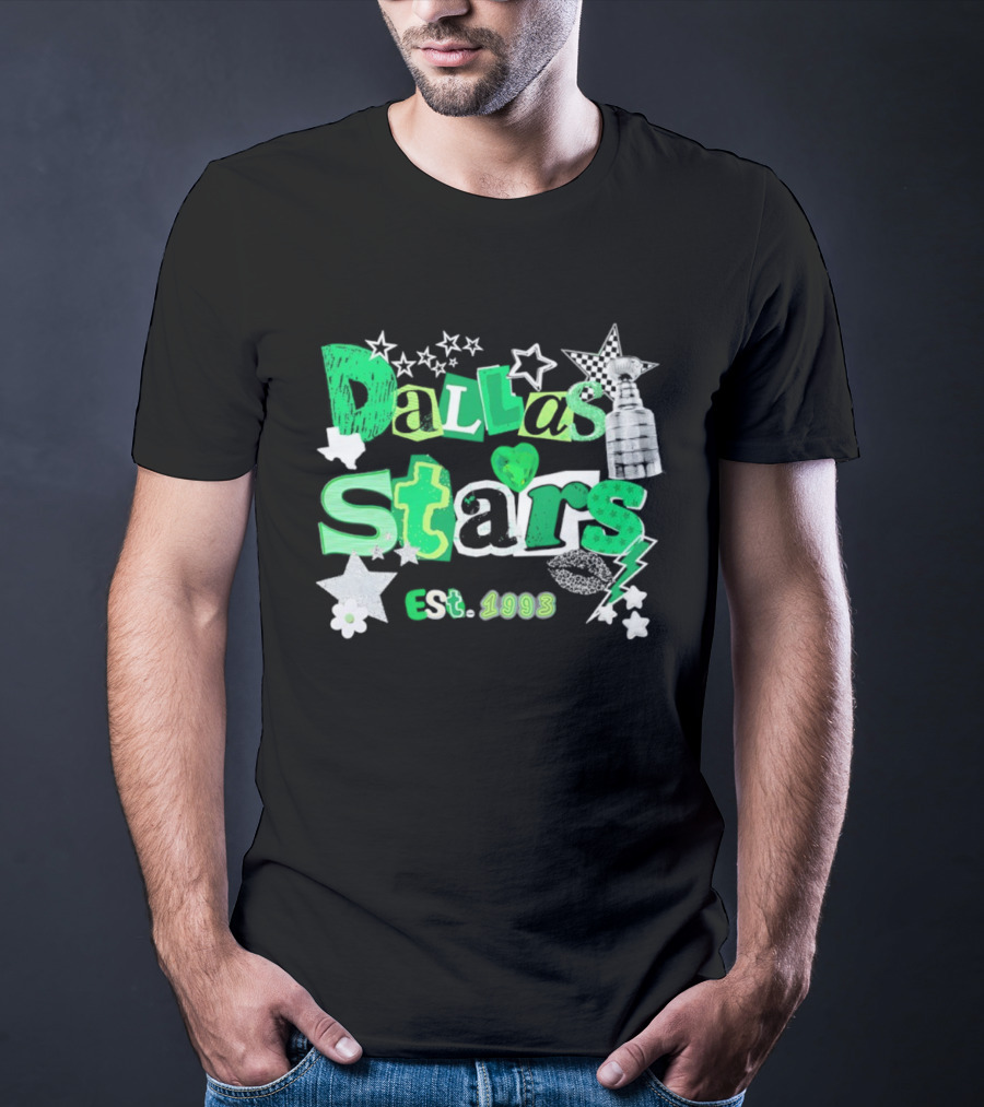 Dallas Stars Est 1993 Hockey Stanley Cup Stars Lightning T-Shirt