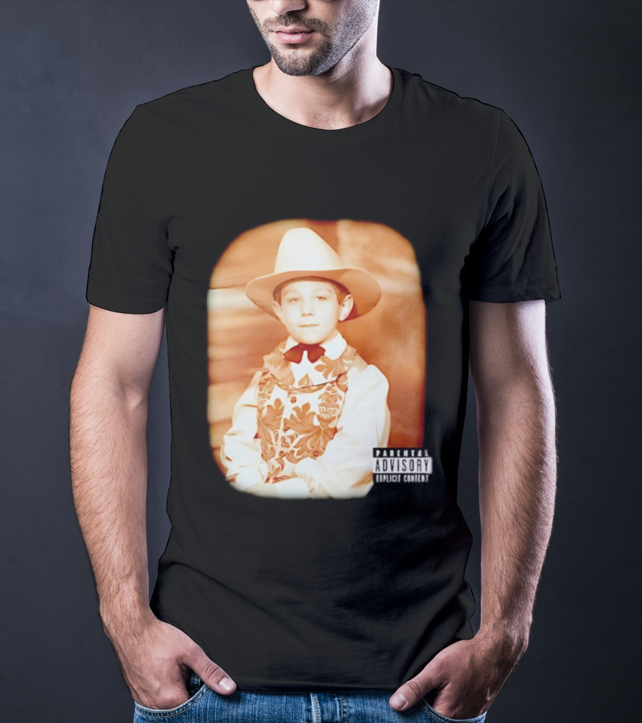 Cowboy Kid Parental Advisory Explicit Content T-Shirt