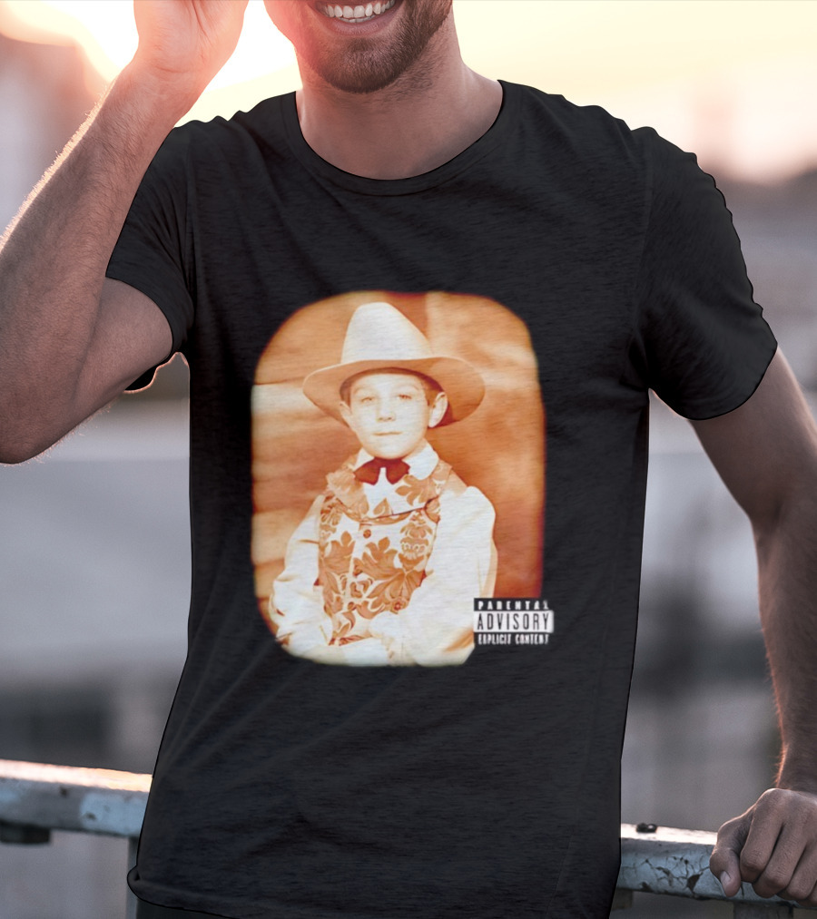 Cowboy Kid Parental Advisory Explicit Content T-Shirt