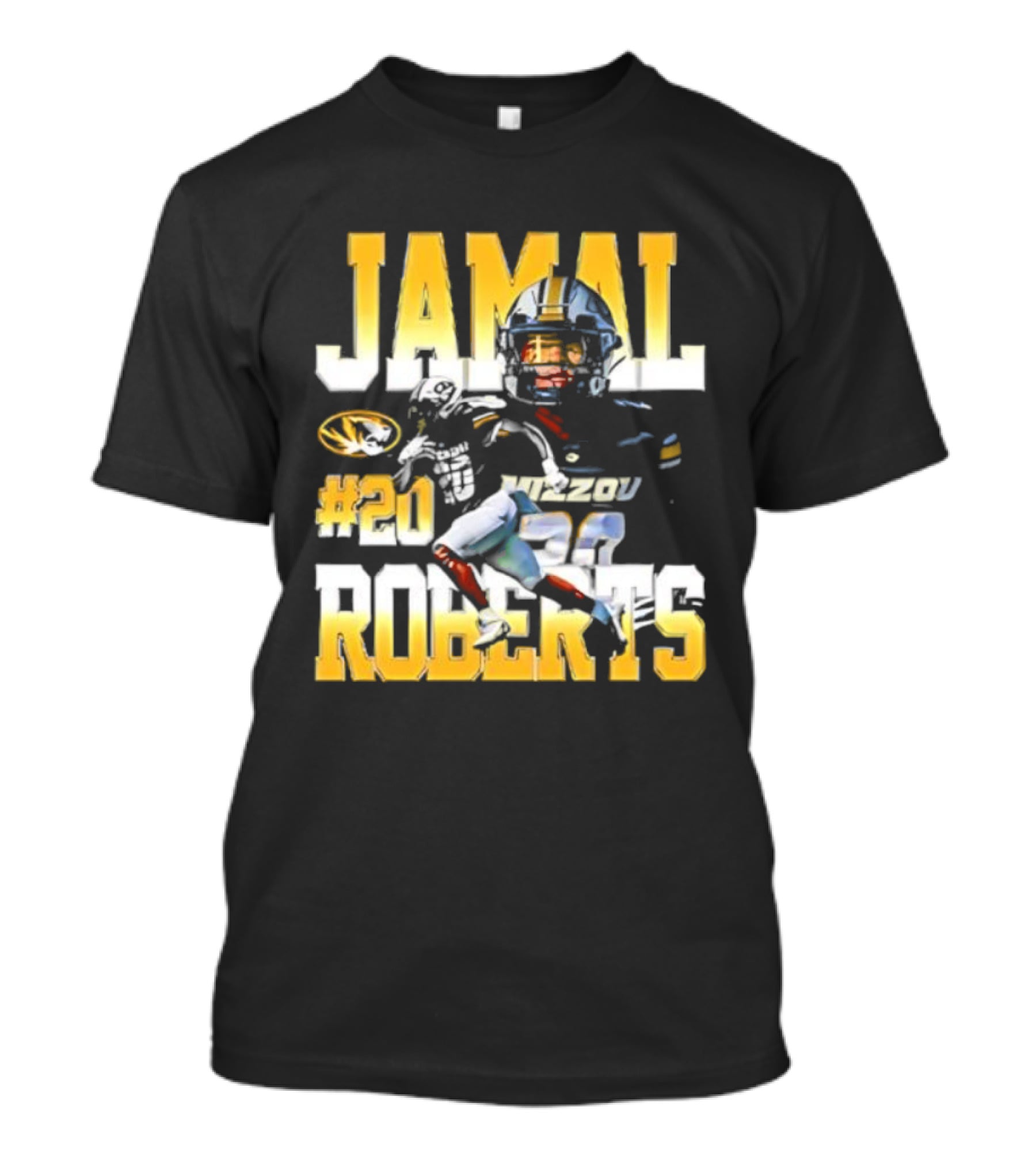 Jamals Roberts #20 Mizzou Tigers NIL Player T-Shirt