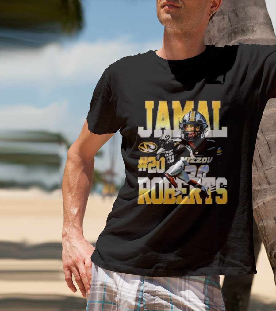 Jamals Roberts #20 Mizzou Tigers NIL Player T-Shirt