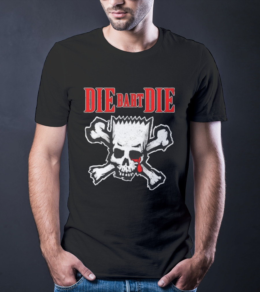 Die Bart Die Bart Simpson Skull Crossbones T-Shirt