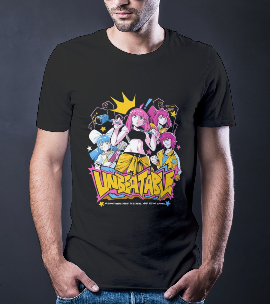 Unbeatable Rhythm Game A World Where Music Is Illegal T-Shirt