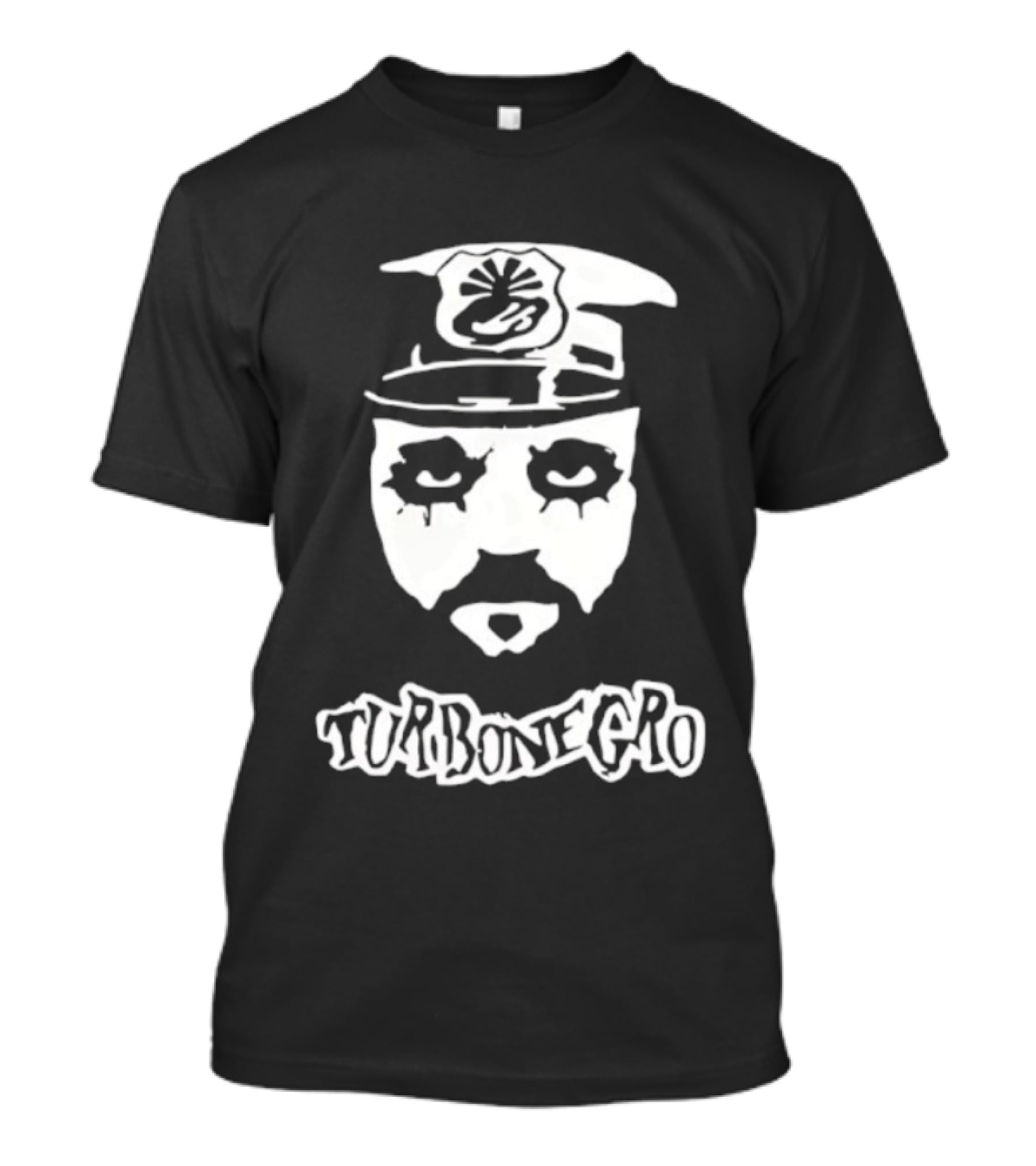 Turbonegro Hank Von Helvete Masked Face With Officer Hat T-Shirt