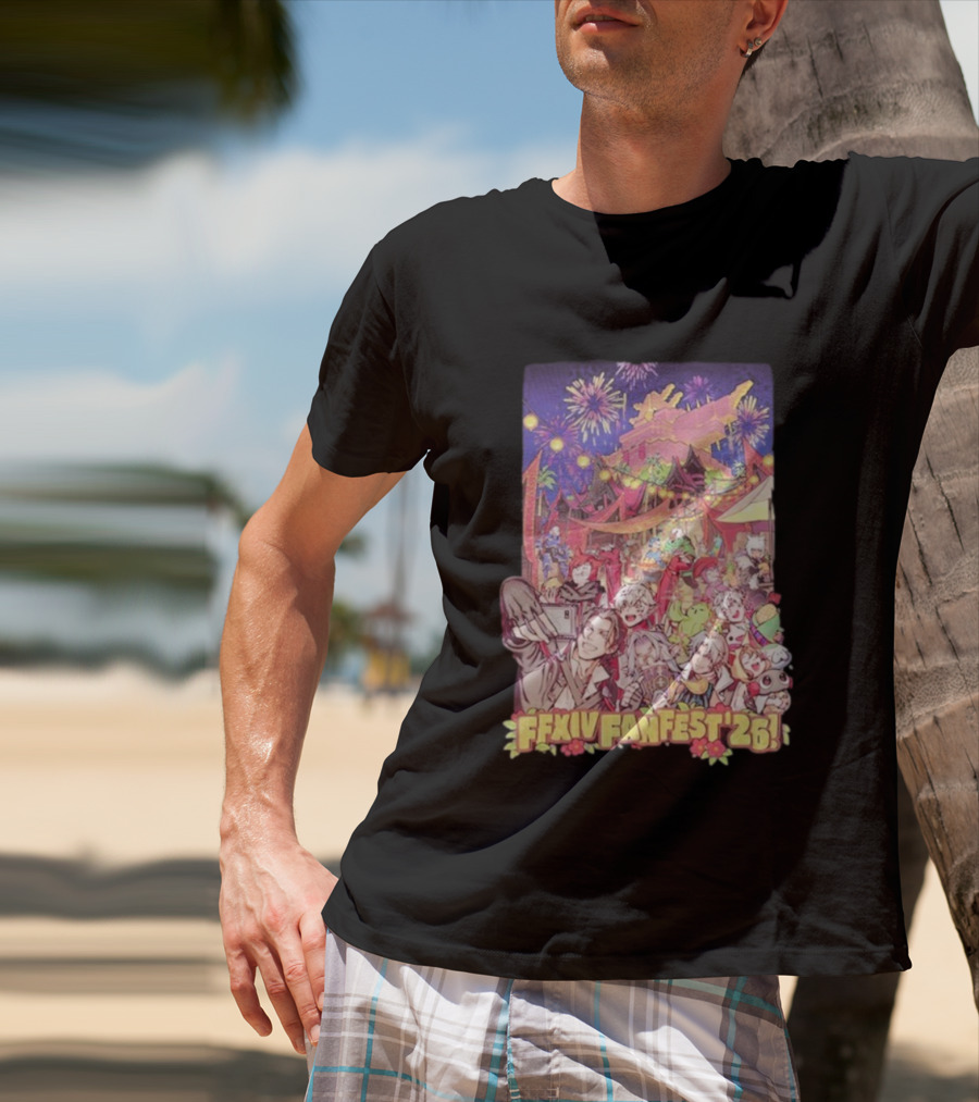 FFXIV Fan Fest 2026 Fireworks And Celebration Scene T-Shirt