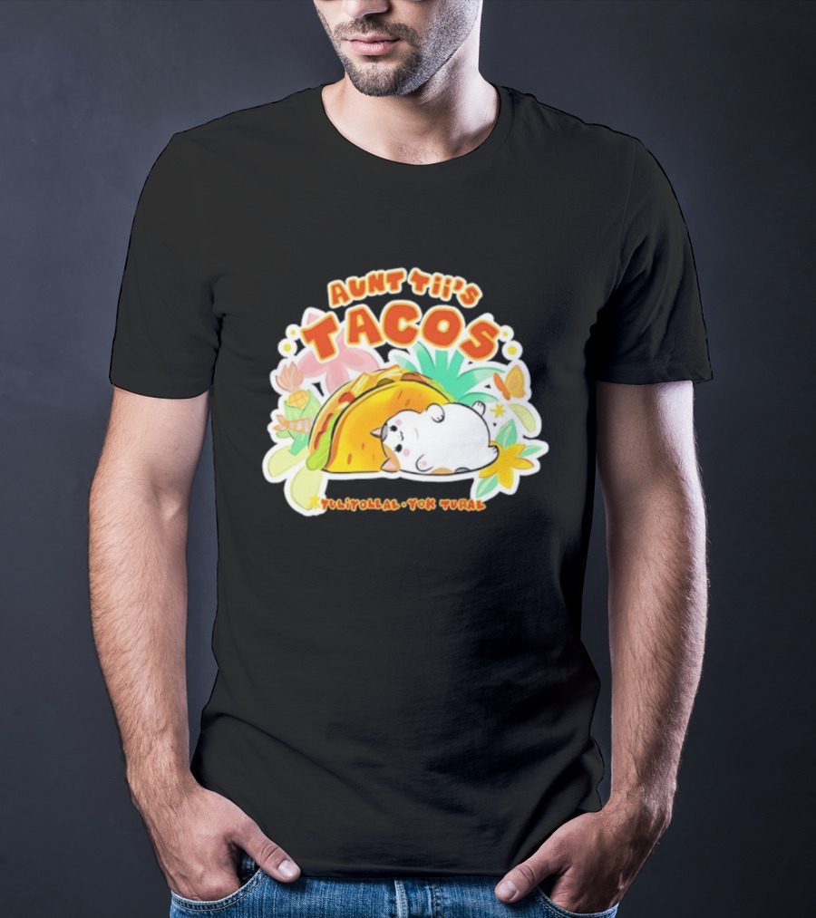 Final Fantasy FFXIV Fan Fest 2026 Aunt Tii’s Tacos Tuliyollal Yok Tural Playful Taco And Floral Design T-Shirt