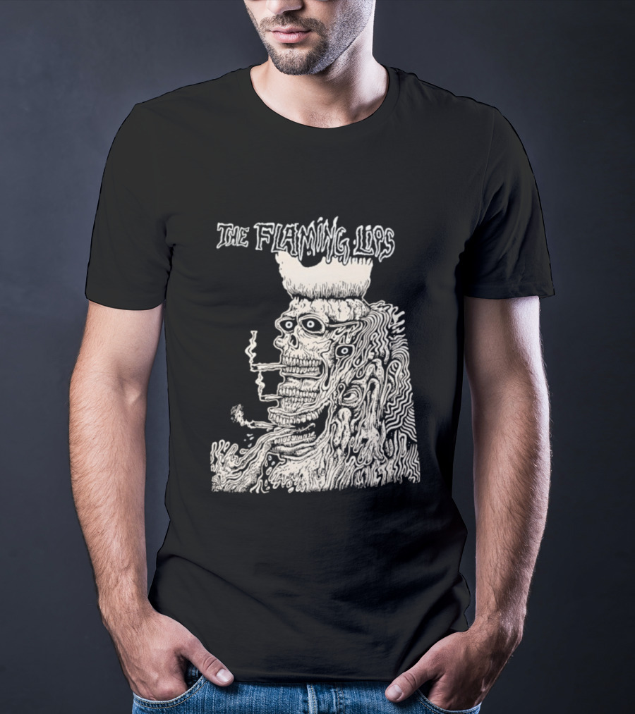 The Flaming Lips Tex And The Horseheads Smoking Monster Illustration T-Shirt