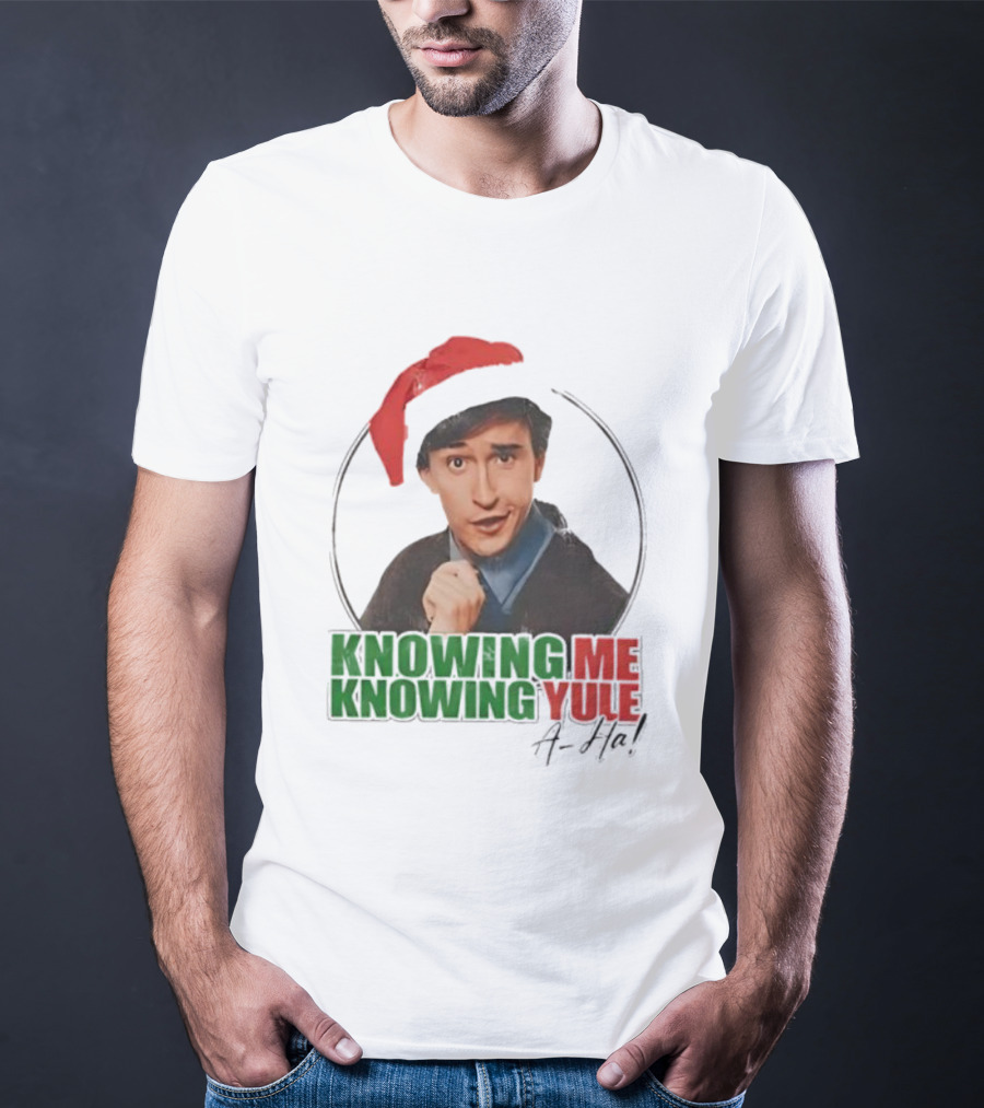 Knowing Me Knowing Yule Alan Partridge A-ha Christmas Santa Hat T-Shirt