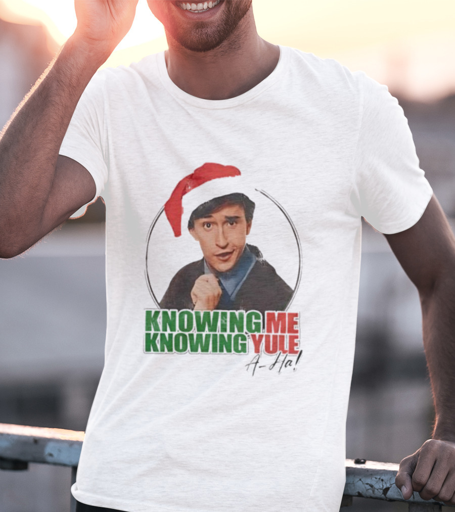 Knowing Me Knowing Yule Alan Partridge A-ha Christmas Santa Hat T-Shirt