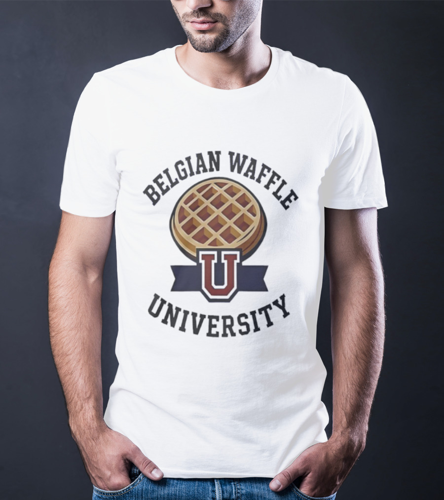 Belgian Waffle U Novelty College-Themed Apparel T-Shirt