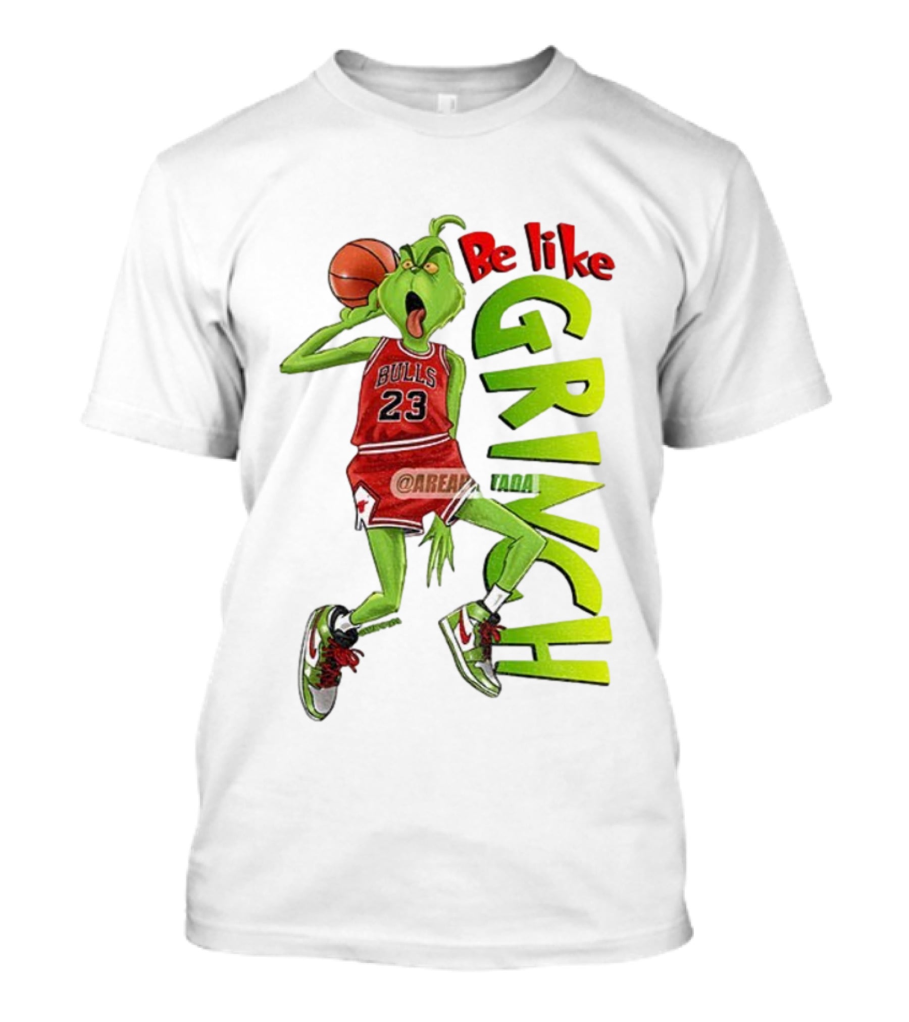 Be Like Grinch Bulls 23 Basketball Santa T-Shirt