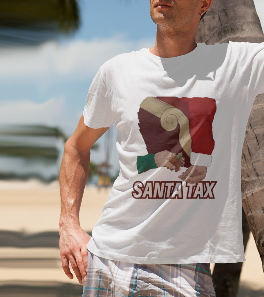 Santa Tax Christmas Humor Gingerbread Exchange T-Shirt
