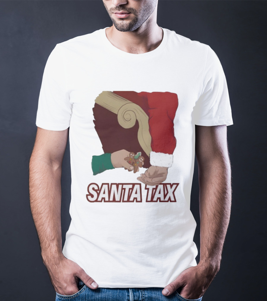 Santa Tax Christmas Humor Gingerbread Exchange T-Shirt