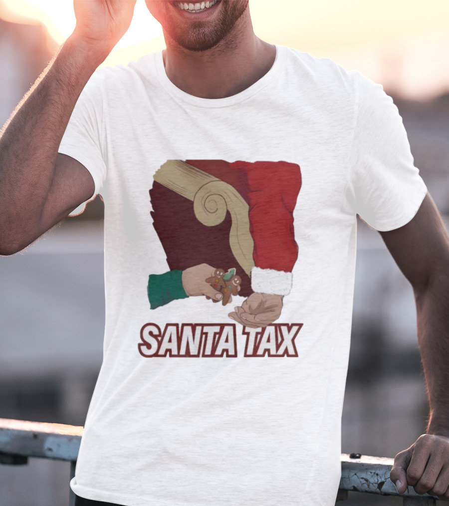 Santa Tax Christmas Humor Gingerbread Exchange T-Shirt