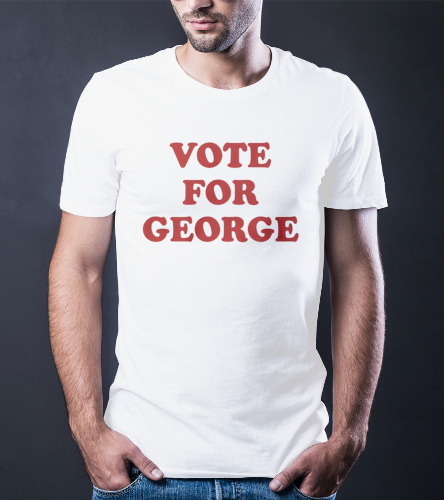 Vote For George Kittle Red Vintage Campaign Style T-Shirt