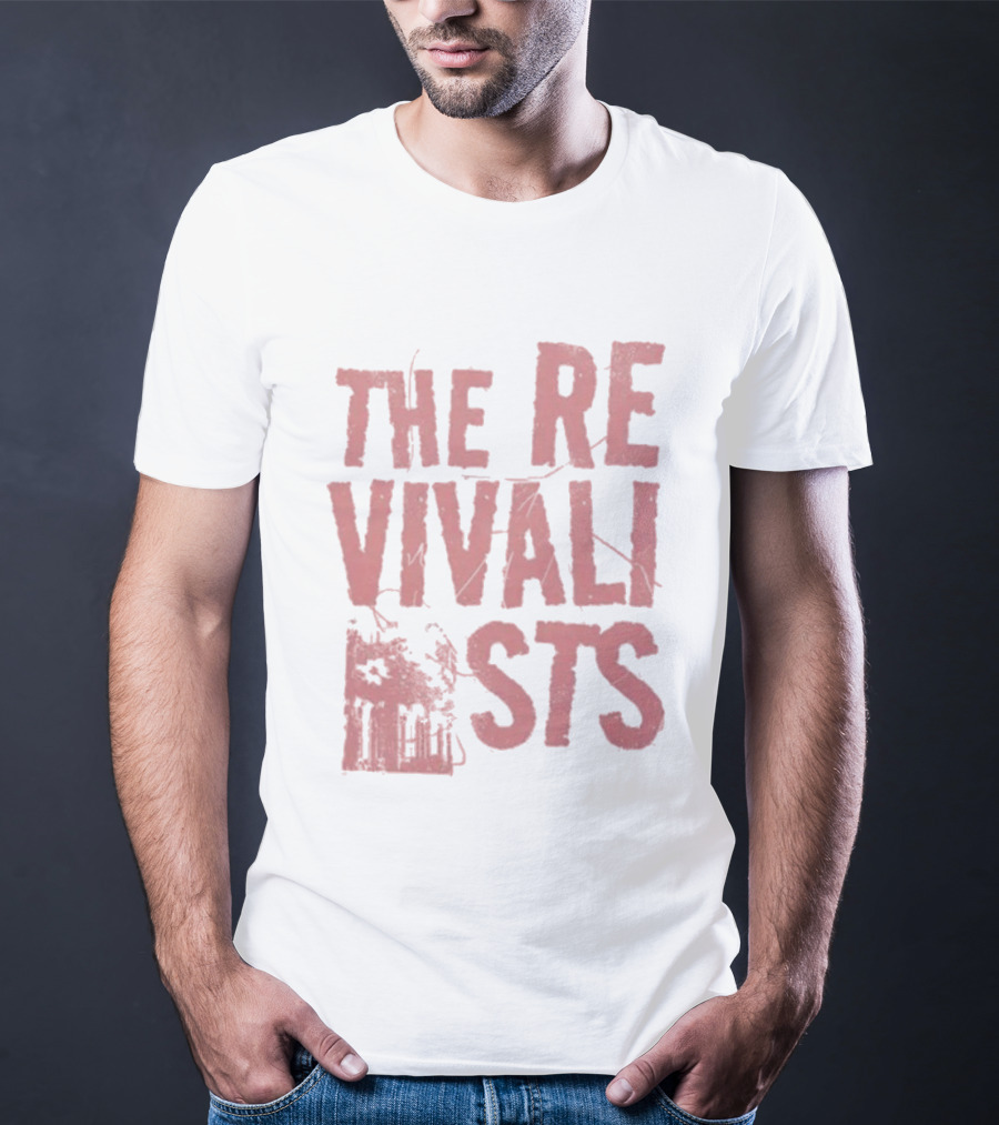 The Revivalists Bold Block Text With Building Outline T-Shirt