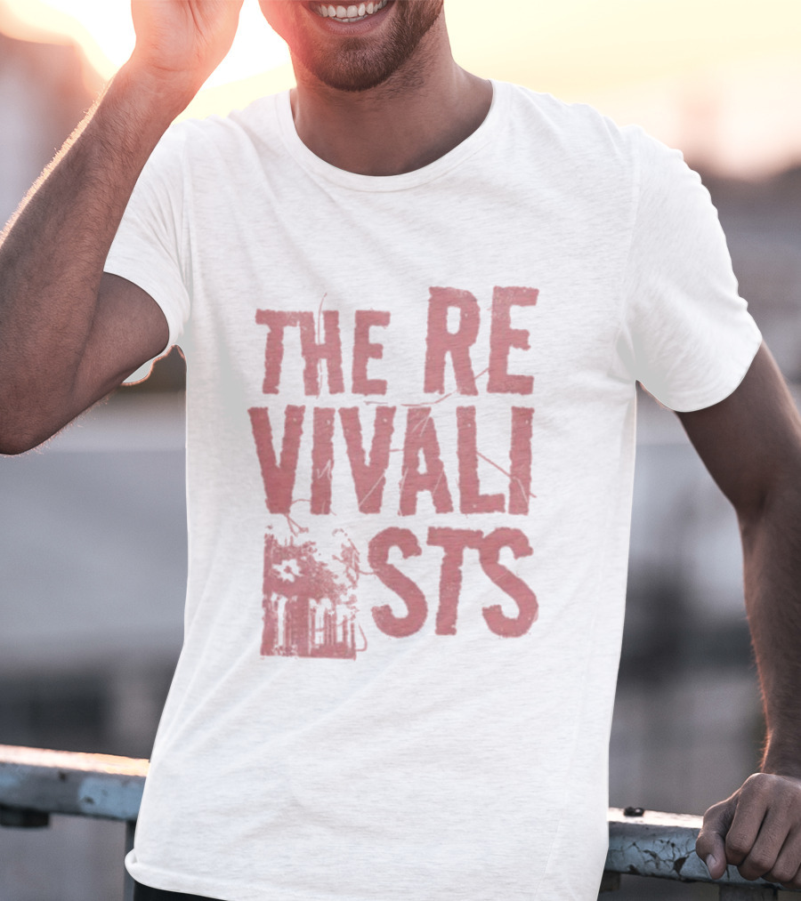 The Revivalists Bold Block Text With Building Outline T-Shirt
