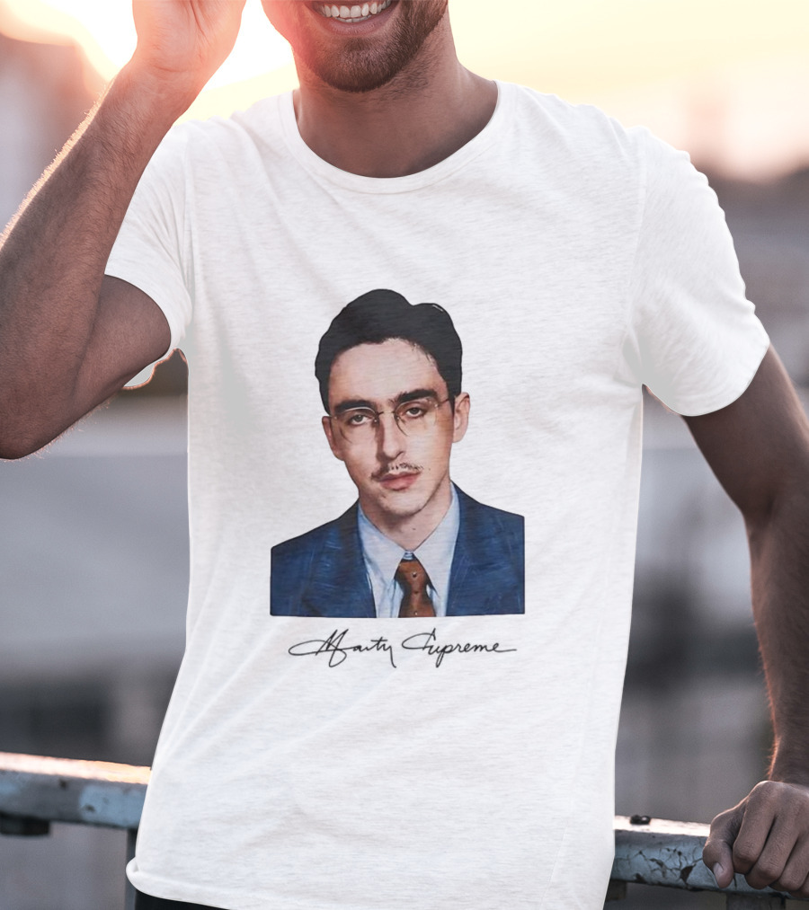 Timothee Chalamet Marty Signature Portrait Vintage Style T-Shirt