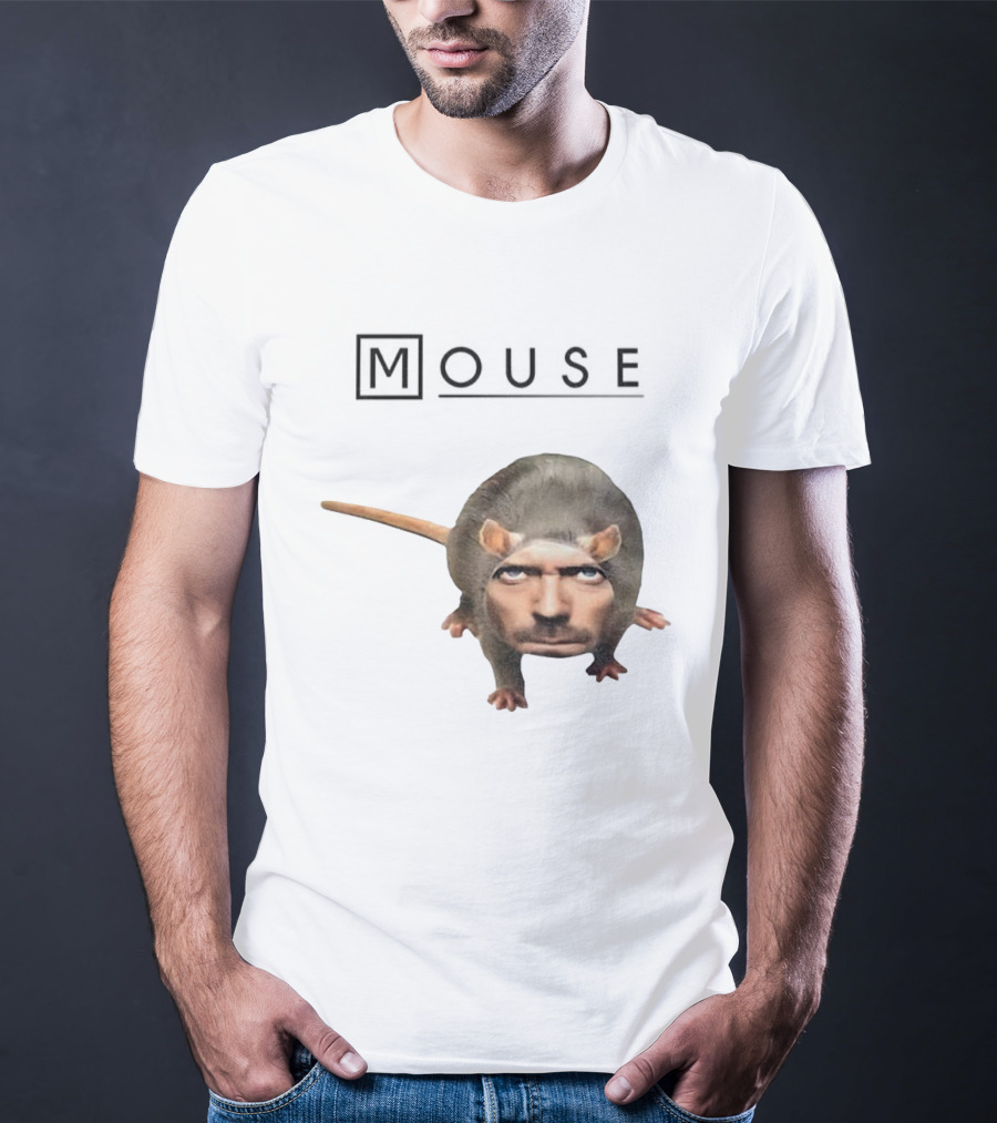 Hugh Laurie Dr. Gregory House Mouse Mashup Meme T-Shirt