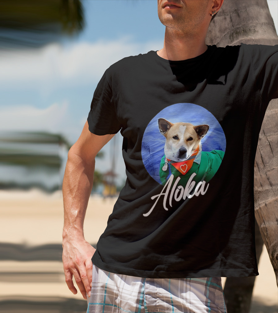 Aloka Dog Walk Heart Bandana Peaceful Canine T-Shirt