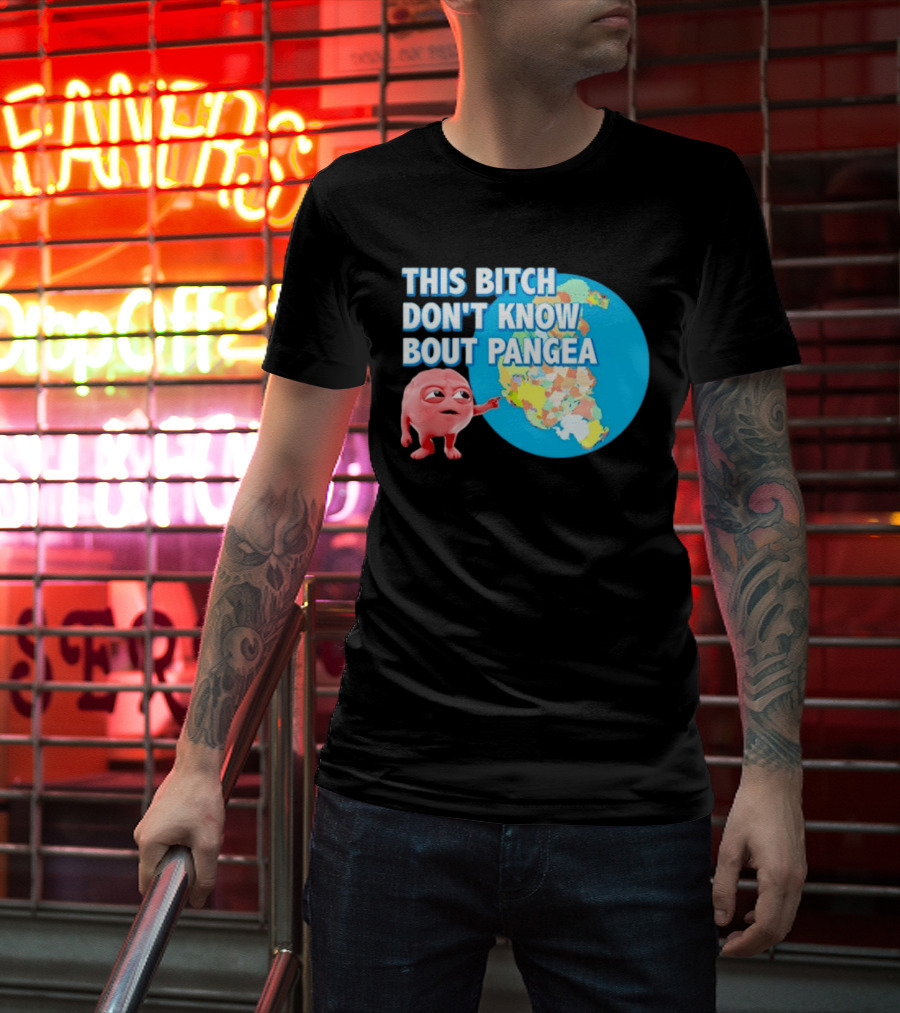 This Bitch Don't Know Bout Pangea Brain Meme Map T-Shirt