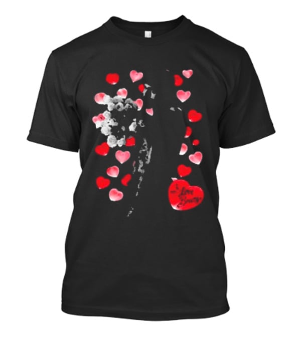 Chris Brown I Love Breezy Heart Petals T-Shirt