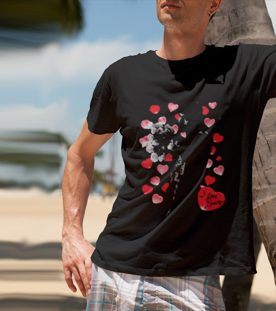 Chris Brown I Love Breezy Heart Petals T-Shirt