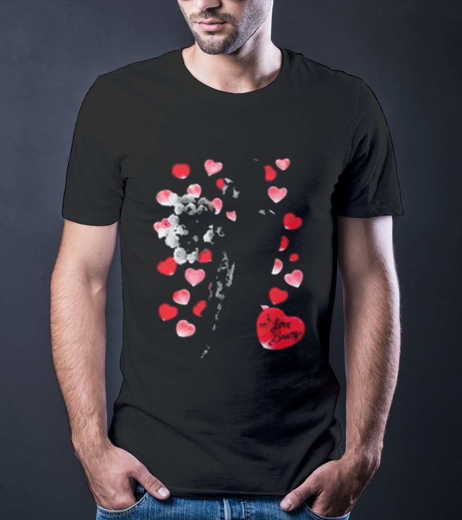 Chris Brown I Love Breezy Heart Petals T-Shirt