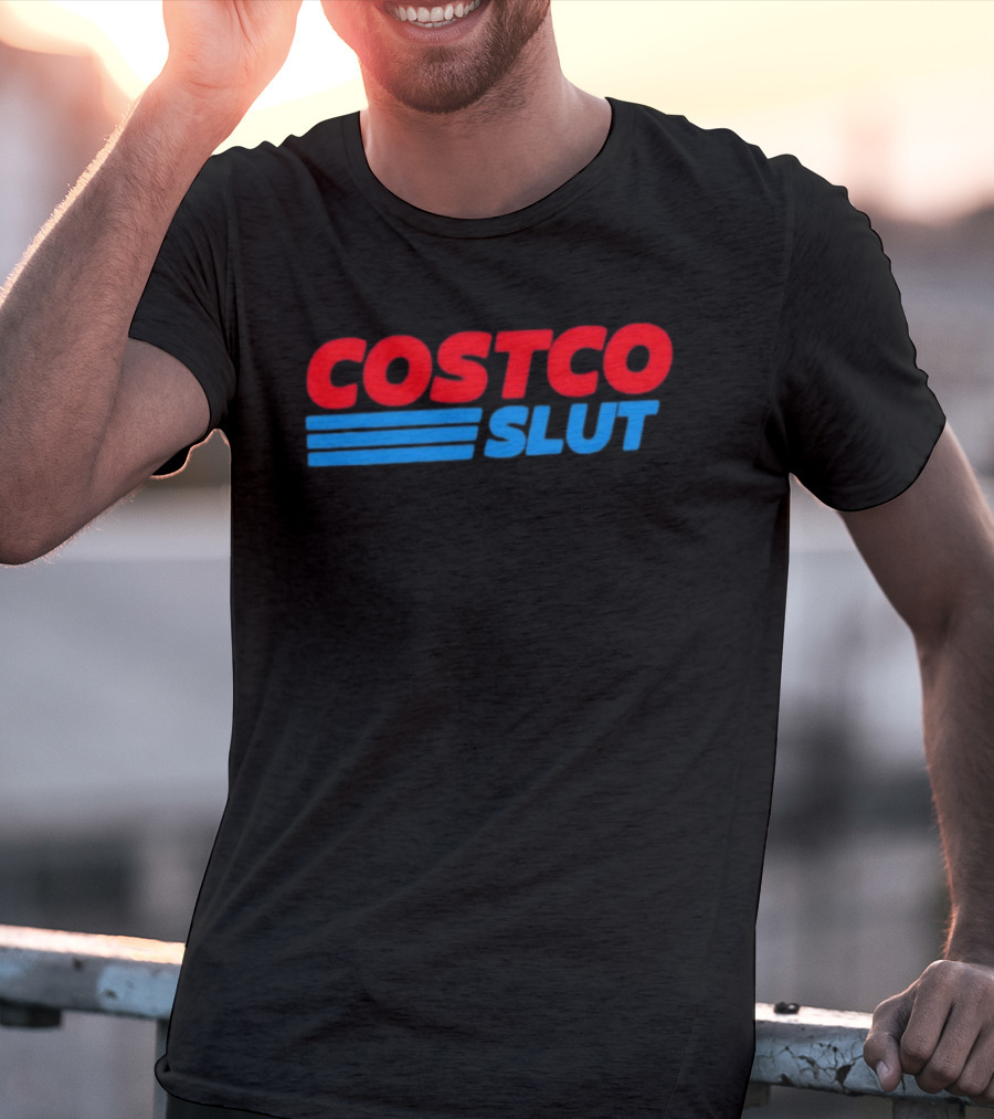 Costco Slut Bold Red Blue T-Shirt