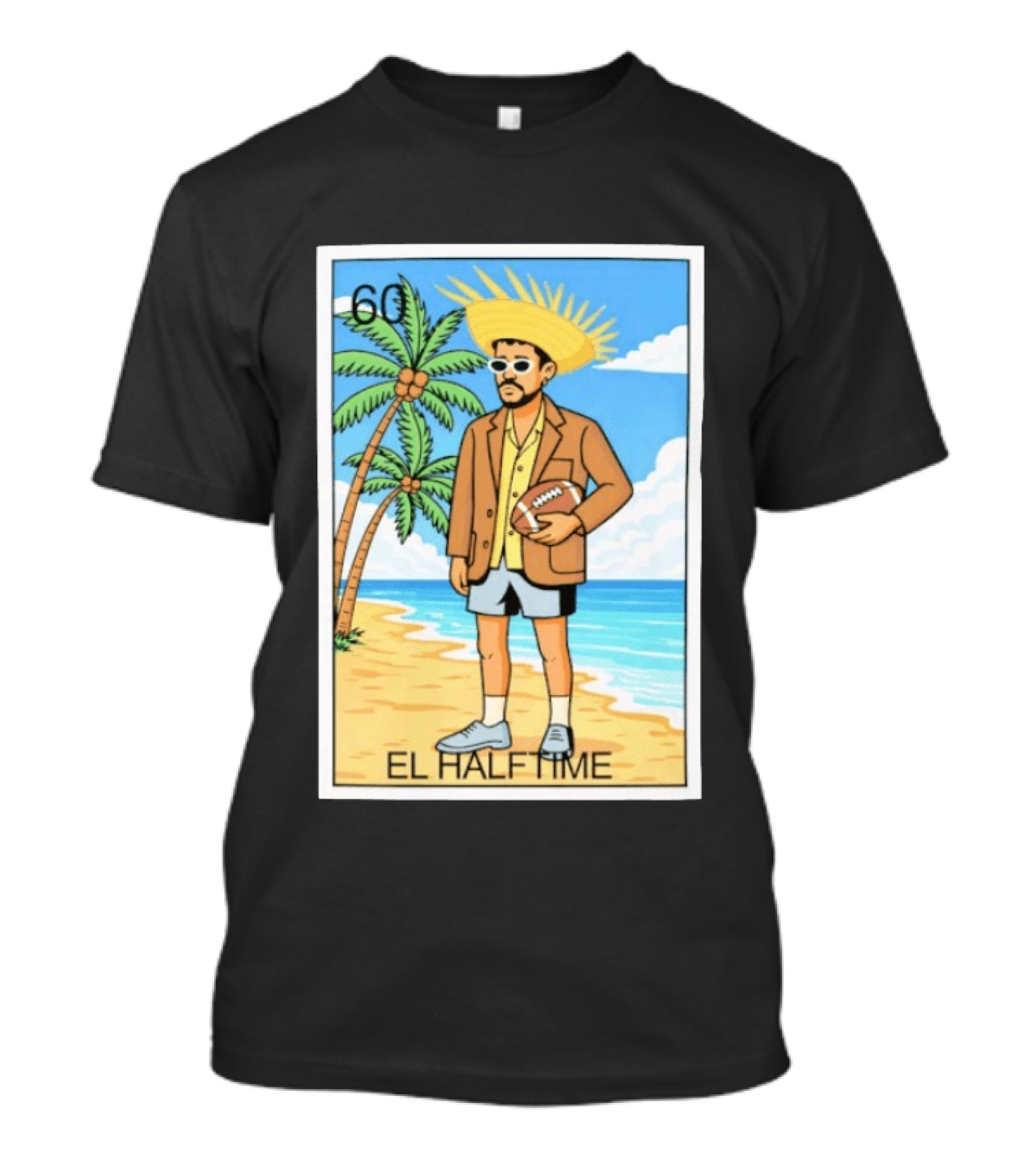 El Halftime 60 Beach Football Guy T-Shirt