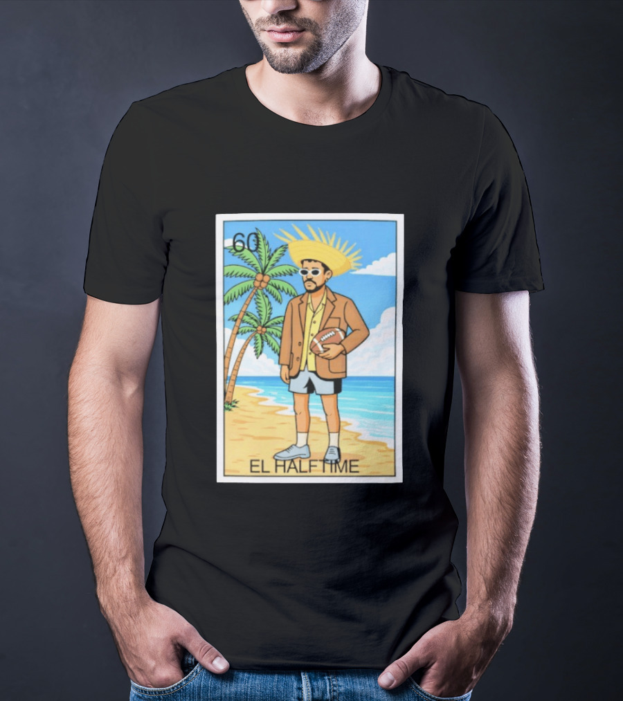El Halftime 60 Beach Football Guy T-Shirt