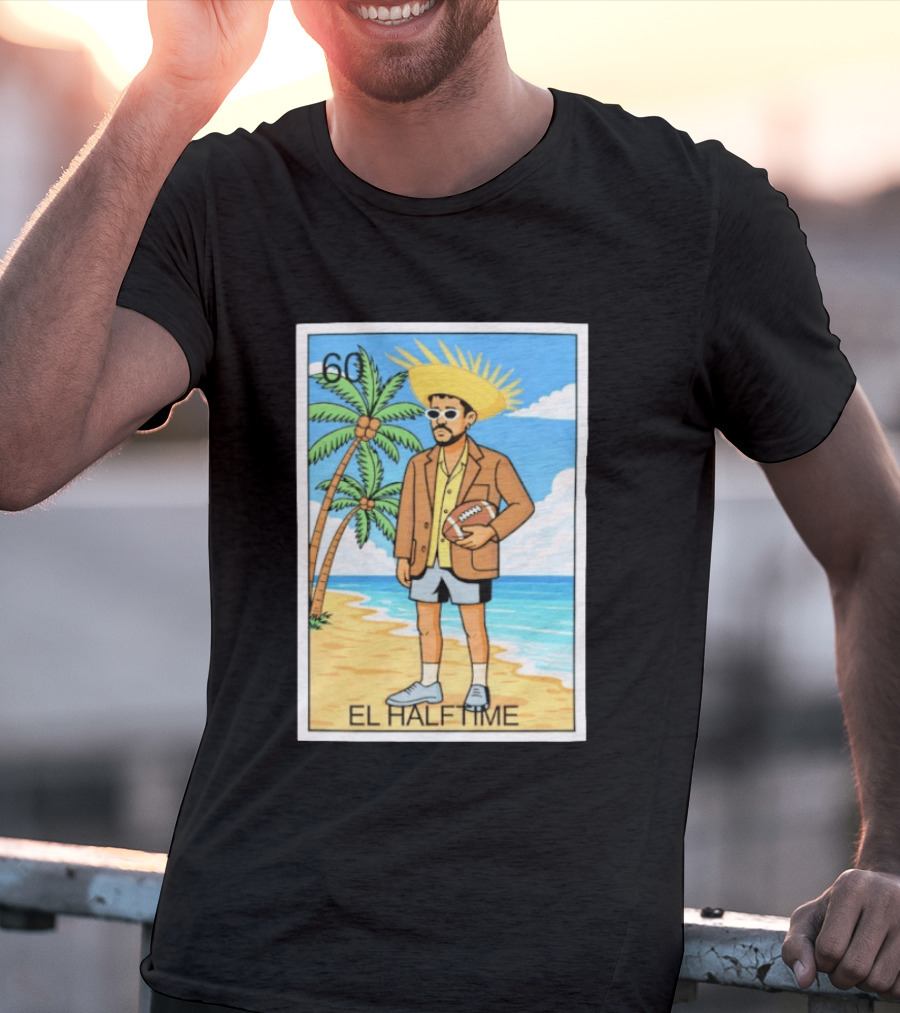 El Halftime 60 Beach Football Guy T-Shirt