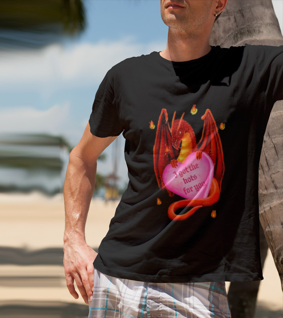 Fire Dragon Heart I Got The Hots For You T-Shirt