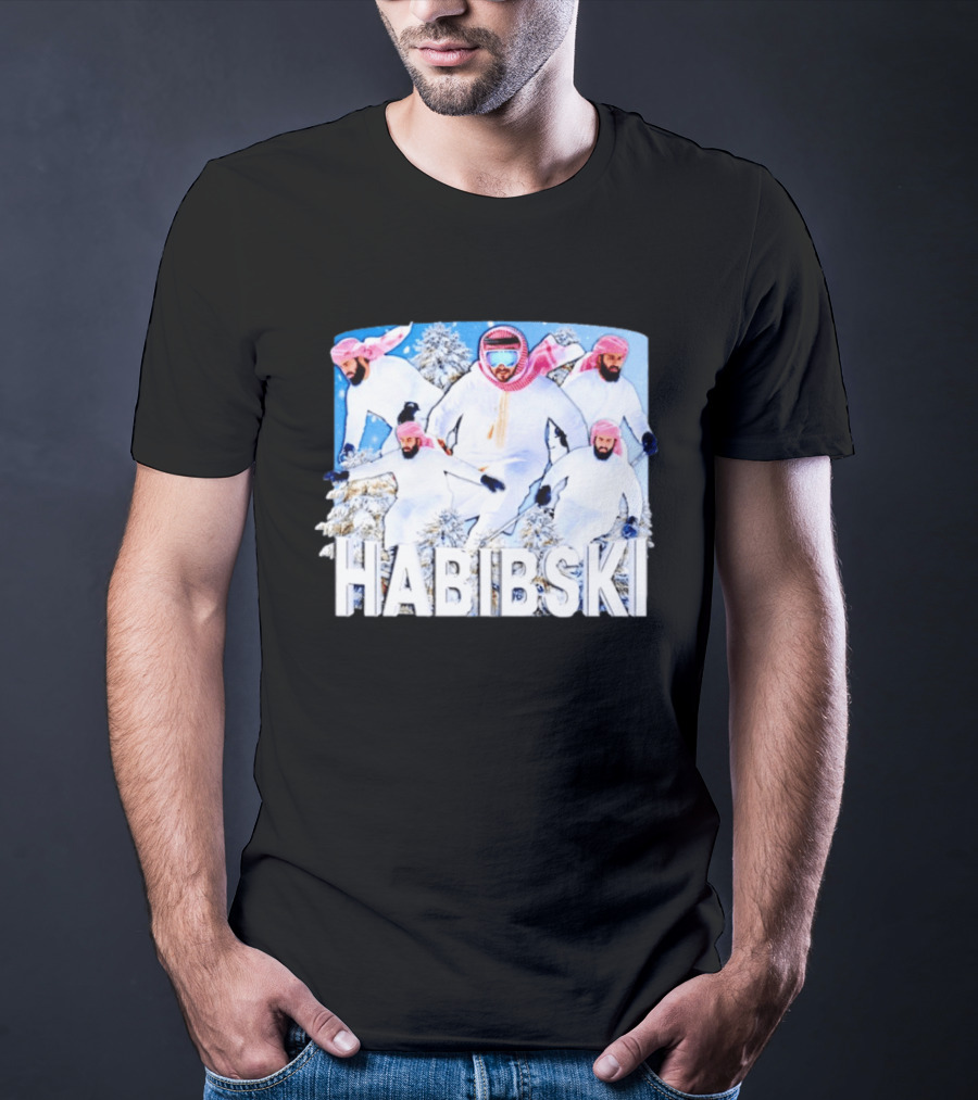 Habibski Habibi Skiing Adventure Winter Fun T-Shirt