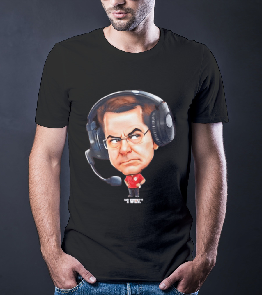 Indiana Hoosiers Coach Cartoon Headset I Won T-Shirt